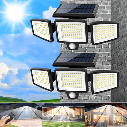 LumaShield 3-Head Solar Motion Security Light