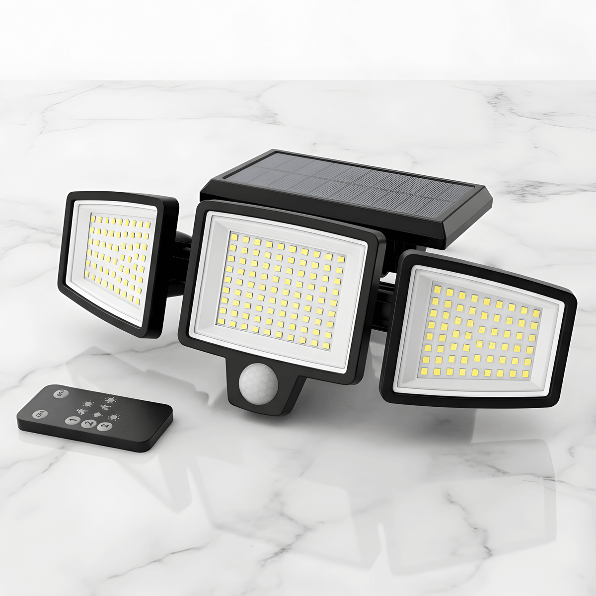 LumaShield 3-Head Solar Motion Security Light
