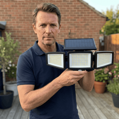 LumaShield 3-Head Solar Motion Security Light